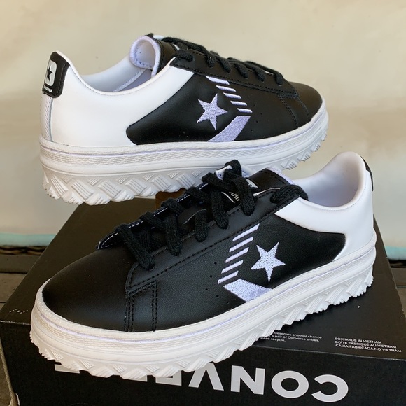 CONVERSE PRO LEATHER OX BLACK/WHITE WMNS - Picture 6 of 16